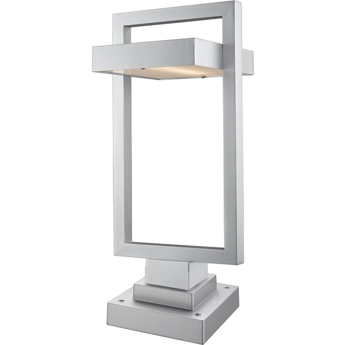 Luttrel Silver LED Outdoor Pier Mounted Fixture | theLightShop