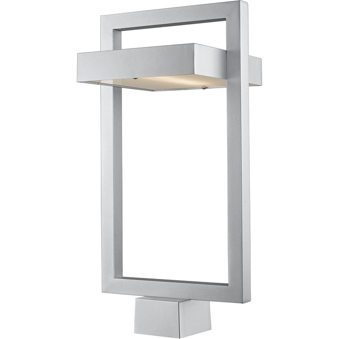 Luttrel Silver LED Outdoor Post Mount Fixture | theLightShop