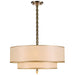 Luxo 5 Light Drum Shade Antique Brass Chandelier - Chandeliers