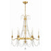 Maizey Antique Gold 6 Light Crystal Chandelier Crystorama MAI-18606-GA