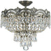 Majestic 3 Light Swarovski Strass Crystal Historic Brass Ceiling Mount - Ceiling Mount