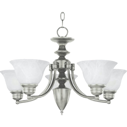 Malaga Satin Nickel Chandelier - Chandeliers