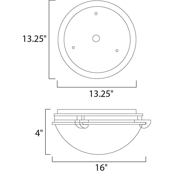 Malaga Satin Nickel Flush Mount - Flushmounts