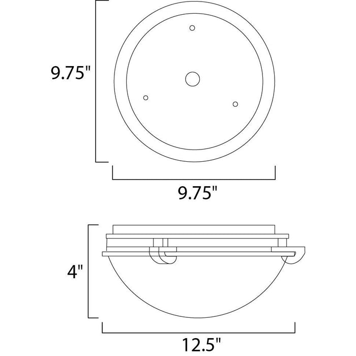 Malaga Satin Nickel Flush Mount - Flushmounts