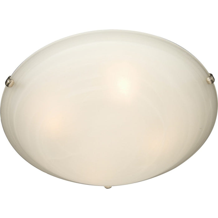 Malaga Satin Nickel Flush Mount - Flushmounts