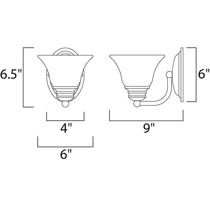 Malaga Satin Nickel Wall Sconce - Wall Sconce