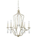 Manning 6 Light Silver Leaf Chandelier - Chandeliers