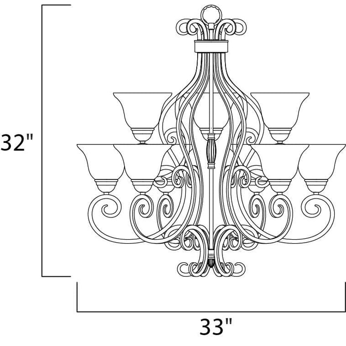 Manor Oil Rubbed Bronze Chandelier - Chandeliers