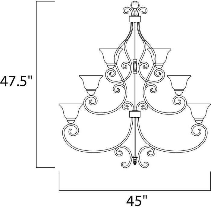 Manor Oil Rubbed Bronze Chandelier - Chandeliers
