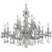 Maria Theresa 12 Light Clear Crystal Italian Polished Chrome Chandelier - Chandeliers