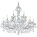 Maria Theresa 12 Light Clear Crystal Polished Chrome Chandelier - Chandeliers