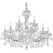 Maria Theresa 12 Light Clear Italian Crystal Polished Chrome Chandelier - Chandeliers
