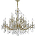 Maria Theresa 12 Light Spectra Crystal Gold Chandelier - Chandeliers