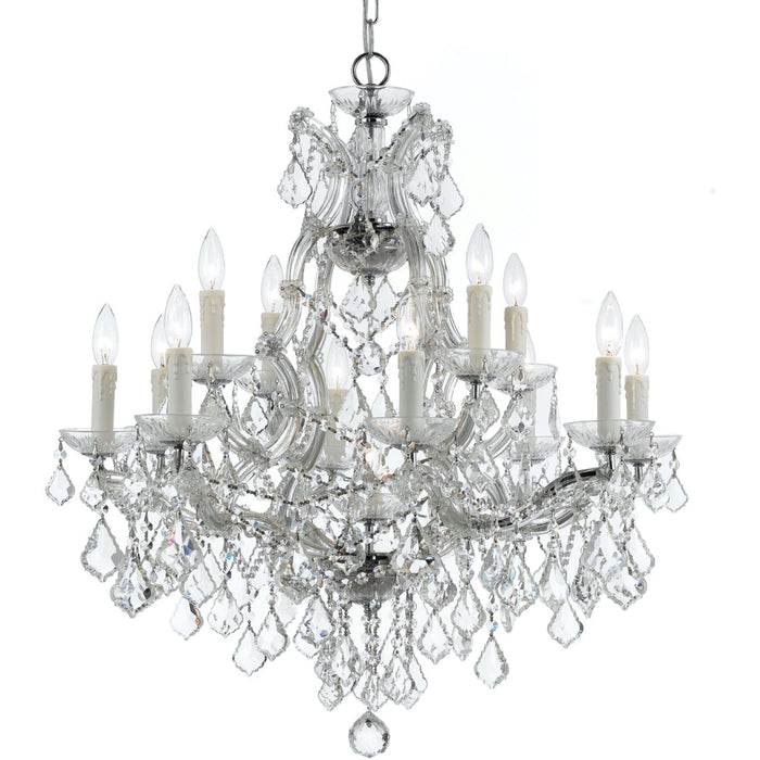 Maria Theresa 13 Light Spectra Crystal Polished Chrome Chandelier - Chandeliers