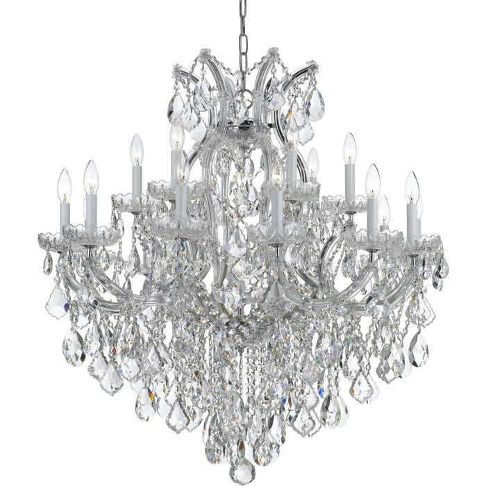 Maria Theresa 19 Light Spectra Crystal Polished Chrome Chandelier - Chandeliers