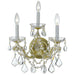 Maria Theresa 3 Light Clear Crystal Gold Sconce - Wall Sconce