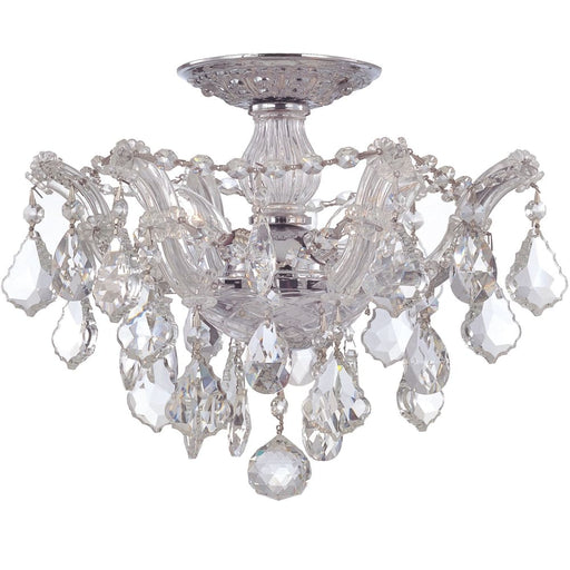 Maria Theresa 3 Light Spectra Crystal Polished Chrome Ceiling Mount - Ceiling Mount