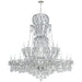Maria Theresa 37 Light Clear Crystal Polished Chrome Chandelier - Chandeliers