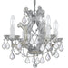 Maria Theresa 4 Light Clear Crystal Polished Chrome Mini Chandelier - Chandeliers