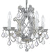 Maria Theresa 4 Light Clear Italian Crystal Polished Chrome Mini Chandelier - Chandeliers