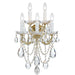 Maria Theresa 5 Light Clear Crystal Gold Sconce - Wall Sconce