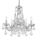 Maria Theresa 5 Light Clear Crystal Polished Chrome Mini Chandelier - Chandeliers