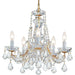 Maria Theresa 5 Light Clear Swarovski Strass Crystal Gold Mini Chandelier - Chandeliers