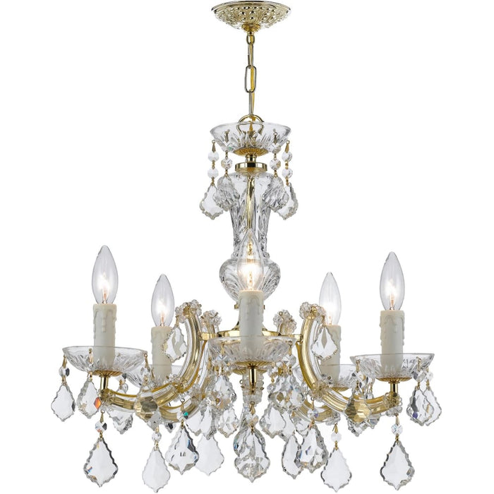 Maria Theresa 5 Light Gold Mini-Chandelier - Chandeliers
