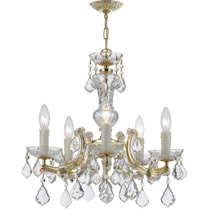 Maria Theresa 5 Light Gold Mini-Chandelier - Chandeliers