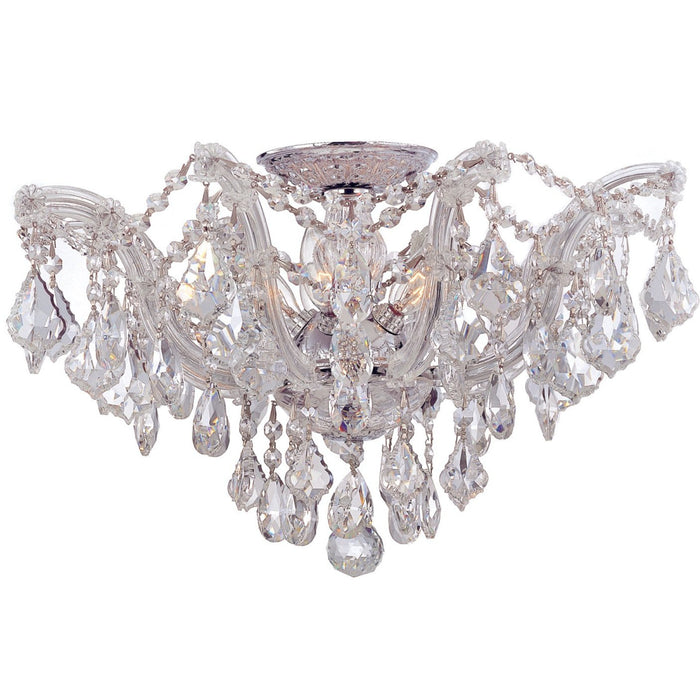 Maria Theresa 5 Light Spectra Crystal Polished Chrome Ceiling Mount - Ceiling Mount