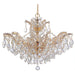 Maria Theresa 6 Light Clear Crystal Gold Chandelier - Chandeliers