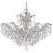 Maria Theresa 6 Light Clear Crystal Polished Chrome Chandelier - Chandeliers