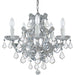 Maria Theresa 6 Light Clear Crystal Polished Chrome Mini Chandelier - Chandeliers