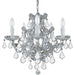 Maria Theresa 6 Light Clear Italian Crystal Polished Chrome Mini Chandelier - Chandeliers