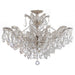 Maria Theresa 6 Light Elements Crystal Polished Chrome Ceiling Mount - Semi-Flushmounts