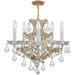 Maria Theresa 6 Light Spectra Crystal Gold Mini Chandelier - Chandeliers