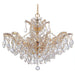 Maria Theresa 6 Light Swarovski Strass Crystal Gold Chandelier - Chandeliers