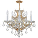 Maria Theresa 6 Light Swarovski Strass Crystal Gold Mini Chandelier - Chandeliers