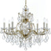 Maria Theresa 9 Light Clear Crystal Gold Chandelier - Chandeliers
