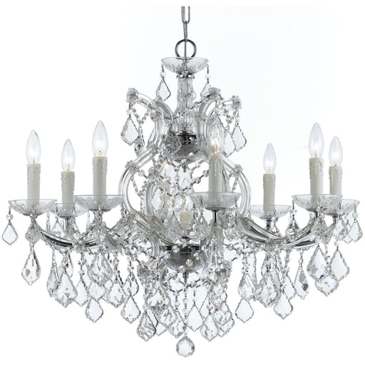 Maria Theresa 9 Light Spectra Crystal Polished Chrome Chandelier - Chandeliers
