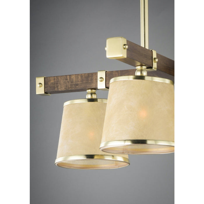 Maritime Antique Pecan / Satin Brass Chandelier - Chandeliers