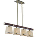 Maritime Antique Pecan / Satin Brass Chandelier - Chandeliers