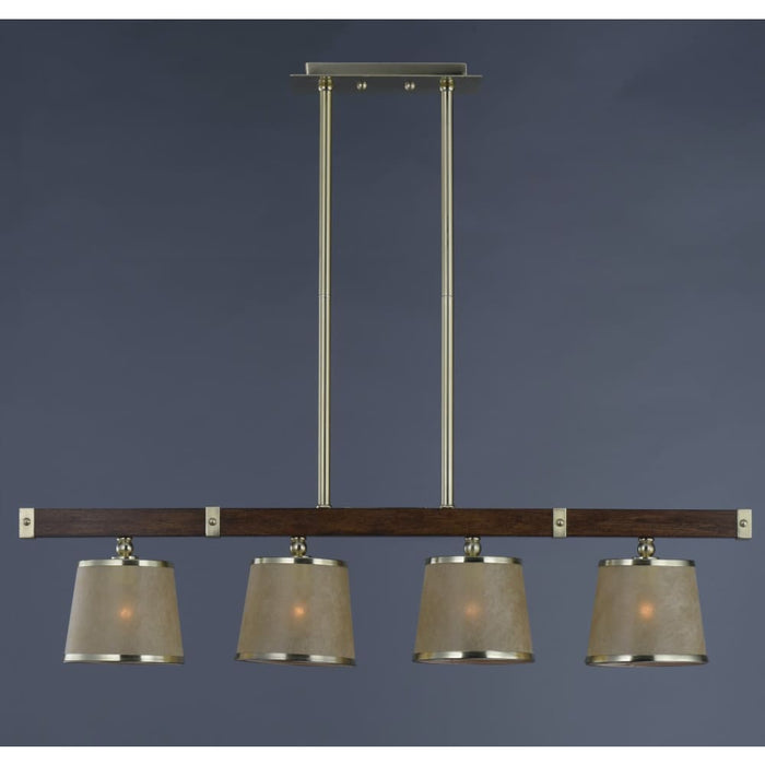 Maritime Antique Pecan / Satin Brass Chandelier - Chandeliers