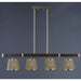 Maritime Antique Pecan / Satin Brass Chandelier - Chandeliers