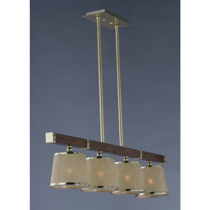 Maritime Antique Pecan / Satin Brass Chandelier - Chandeliers