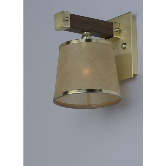 Maritime Antique Pecan / Satin Brass Wall Sconce - Wall Sconce