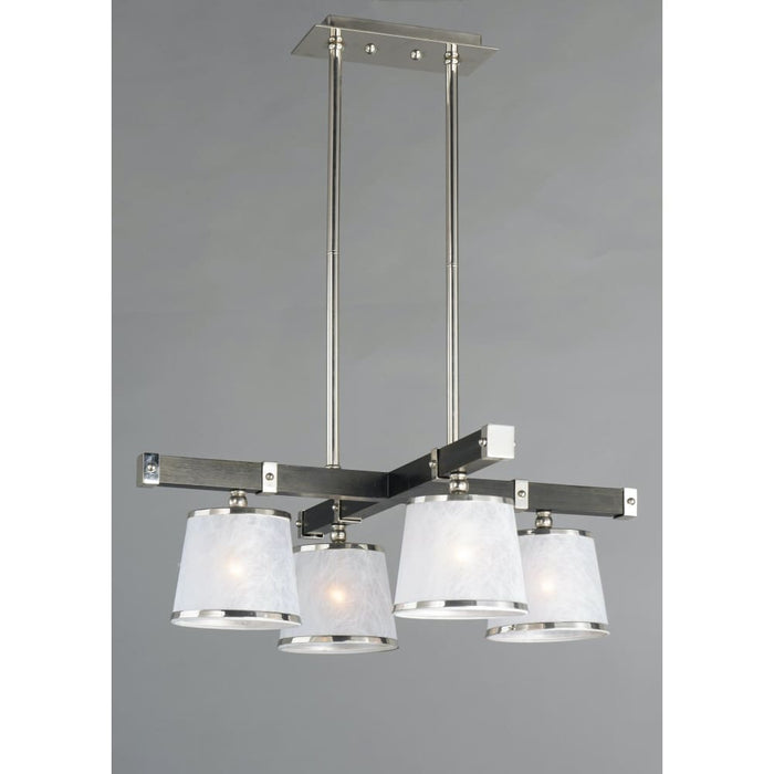 Maritime Wenge / Polished Nickel Chandelier - Chandeliers
