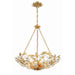 Marselle Antique Gold 6 Light Crystal Pendant Crystorama MSL-306-GA