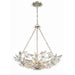 Marselle Antique Silver 6 Light Crystal Pendant Crystorama MSL-306-SA