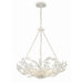 Marselle Matte White 6 Light Crystal Pendant Crystorama MSL-306-MT